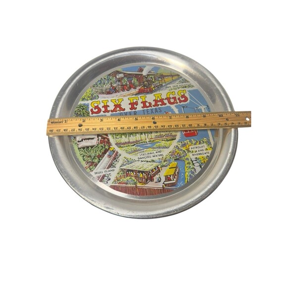 Vintage DFW Six Flags Over Texas Souvenir Decorative Plate 11” Amusement Park - Picture 14 of 14